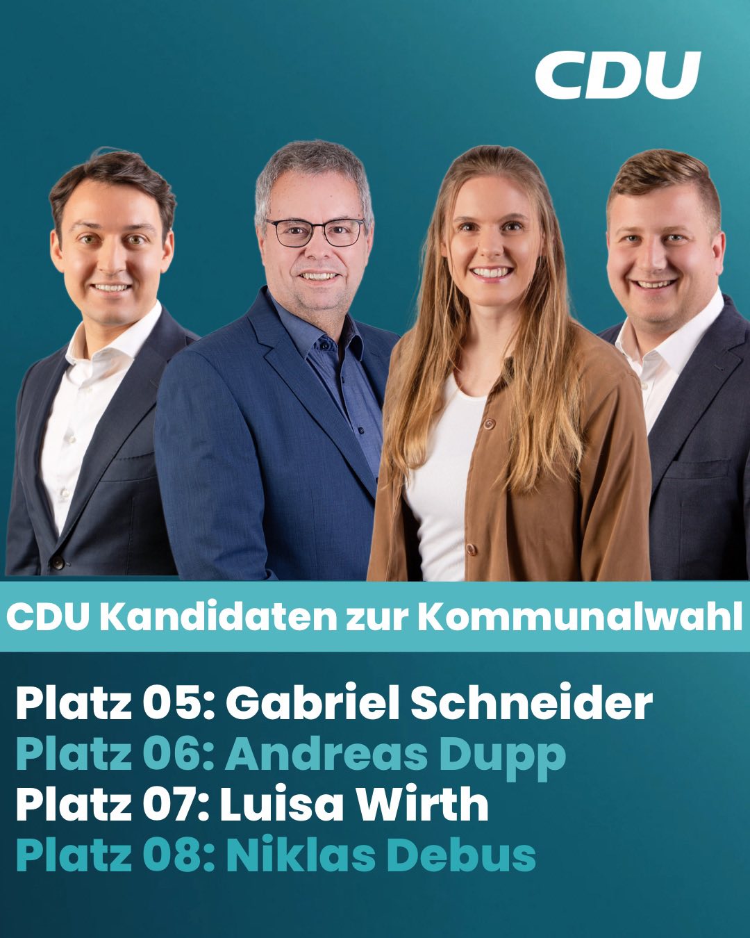 Kommunalwahl 2026 Kandidaten Plätze 5 bis 8